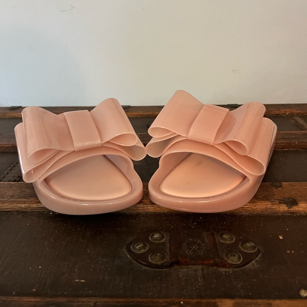 Melissa Beach Slide Bow Jelly Slide Sandal Size 7